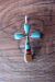 Zuni Indian Sterling Silver Inlay Cross Pendant 