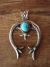 Navajo Indian Sterling Silver Turquoise Cast Naja Pendant - Billah