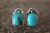 Navajo Indian Sterling Silver Turquoise Post Earrings - Larry