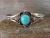 Navajo Indian Nickel Silver Turquoise Bracelet by Phoebe Tolta