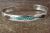 Native Indian Sterling Silver Turquoise Chip Inlay Bracelet by Joleen Yazzie