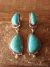 Navajo Indian Sterling Silver Turquoise Post Dangle Earrings by Verley Betone