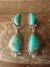 Navajo Indian Sterling Silver Turquoise Post Dangle Earrings by Verley Betone