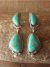 Navajo Indian Sterling Silver Turquoise Post Dangle Earrings by Verley Betone