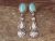 Native American Navajo Indian Sterling Silver Turquoise Post Earrings by Spencer