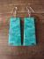 Navajo Indian Turquoise Slab Dangle Earrings by Lovato