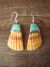 Santo Domingo Sterling Silver Spiny Oyster Turquoise Dangle Earrings by Lupita Calabaza