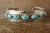 Navajo Sterling Silver 7 Stone Turquoise Row Bracelet - Slinkey