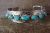 Navajo Sterling Silver 7 Stone Turquoise Row Bracelet - Slinkey