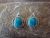 Navajo Indian Sterling Silver Turquoise Dangle Earrings by Jan Mariano