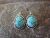 Navajo Indian Sterling Silver Turquoise Dangle Earrings by Jan Mariano