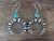 Sterling Silver Navajo Pearl & Turquoise Naja Dangle Earrings - Kenneth