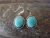 Navajo Indian Sterling Silver Turquoise Dangle Earrings by Jan Mariano