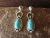 Navajo Indian Sterling Silver Turquoise Post Dangle Earrings Signed Verley Betone