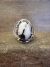 Navajo Sterling Silver & White Buffalo Turquoise Ring by Morgan - Size 7