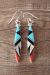 Zuni Sterling Silver Multistone Inlay Dangle Earrings - Cleo Kallestewa