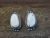 Navajo Sterling Silver & White Buffalo Turquoise Post Earrings - Sheena Jack