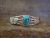 Navajo Sterling Silver & Turquoise Feather Bracelet Signed Begay