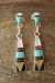 Zuni Indian Jewelry Sterling Silver Inlay Post Earrings - RB