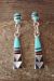 Zuni Indian Jewelry Sterling Silver Inlay Post Earrings - RB