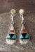 Zuni Indian Jewelry Sterling Silver Inlay Earrings - Boone