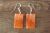 Navajo Indian Jewelry Spiny Oyster Slab Dangle Earrings!  Espino