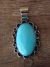 Native American Nickel Silver and Turquoise Pendant Jackie Cleveland