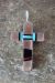 Zuni Indian Sterling Silver Inlay Cross Pendant 