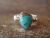 Navajo Indian Jewelry Sterling Silver Turquoise Ring- Size 5