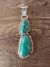 Navajo Sterling Silver Turquoise Pendant by Marita Benally