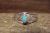 Navajo Indian Sterling Silver Blue Opal Ring - J. Lincoln - Size 5