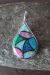 Native American Sterling Silver Opal Inlay Pendant by DL