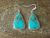 Navajo Sterling Silver Turquoise Dangle Earrings by McCarthy