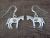 Navajo Indian Sterling Silver Horse Dangle Earrings - Robert Gene