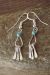 Navajo Indian Turquoise Sterling Silver Dangle Earrings 