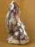 Navajo Pottery Horse Hair Howling Wolf Sculpture by Vail