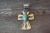 Native American Jewelry Nickel Silver Turquoise Cross Pendant by Jackie Cleveland!