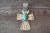 Native American Jewelry Nickel Silver Turquoise Cross Pendant by Jackie Cleveland!