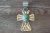 Native American Jewelry Nickel Silver Turquoise Cross Pendant by Jackie Cleveland!