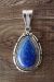 Native American Jewelry Sterling Silver Lapis Pendant - Samuel Yellowhair