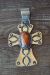 Native American Jewelry Nickel Silver Apple Coral Cross Pendant by Jackie Cleveland!