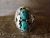 Navajo Indian Sterling Silver Turquoise & Feather Ring by Begay - Size 10