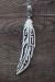 Navajo Sterling Silver Feather Pendant - T&R Singer