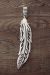 Navajo Sterling Silver Feather Pendant - T&R Singer