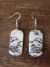 Navajo Indian Sterling Silver Howlite Slab Earrings - Garcia