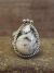 Navajo Sterling Silver & White Buffalo Turquoise Ring by Martinez - Size 7.5