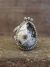 Navajo Sterling Silver & White Buffalo Turquoise Ring by Martinez - Size 8.5