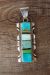 Navajo Indian Sterling Silver Turquoise Opal Inlay Pendant by Steve Francisco