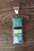 Navajo Indian Sterling Silver Turquoise Opal Inlay Pendant by Steve Francisco