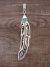 Navajo Sterling Silver Turquoise Feather Pendant - T&R Singer